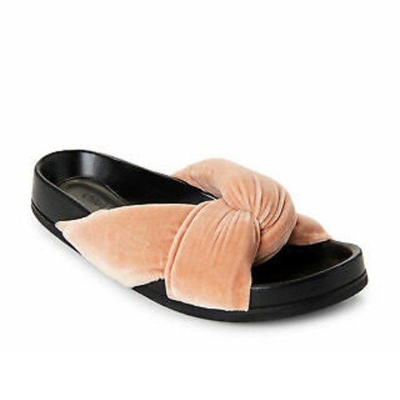 Chloé Nolan Crisscross Twisted Velvet Slides - Picture 10 of 15